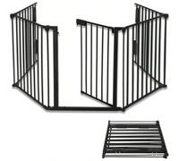 Protezione per camino 75x60 cm con porta, 5 pezzi, recinto per cuccioli, box, cancelletto di sicurezza per bambini pieghevole, cancelletto di sicurezza per porta da 300 cm, cancelletto di sicurezza pe