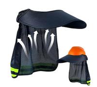 Protezione per cappello rigido - Visore solare per casco, protezione per il collo, protezione del sito di lavoro | Fissaggio con striscia di sicurezza riflettente, attrezzatura di protezione dal