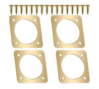 Protezione per casetta per uccelli in metallo, con viti per la protezione dei predatori, resistente alle intemperie, finitura dorata, facile da installare per recinti di voliera, 5 x 5 cm, confezione