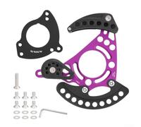 Protezione per catena a disco singolo, per corona 32T 38T, filettatura a vite BB, in lega di alluminio, per la maggior parte delle mountain bike e bici da strada (viola)