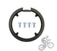 Protezione per catena della bicicletta, disco protettivo per catena della bici, 1 set di protezione per corona per mountain bike, 42 denti e 44 denti, universale, con 4 viti, nero, diametro 20 cm