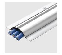 Protezione per Cavi da Pavimento, 2 4 6 8 10 pezzi Nascondicavo for cavi/Protezione for canaline portacavi, for computer da ufficio sotto le linee della scrivania(Silver 6 Pack,Width 30MM (1 1/5IN))