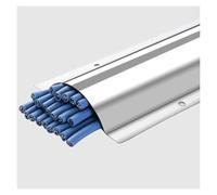 Protezione per Cavi da Pavimento, 2 4 6 8 10 pezzi Nascondicavo for cavi/Protezione for canaline portacavi, for computer da ufficio sotto le linee della scrivania(Silver 10 Pack,Width 52MM (2 IN))