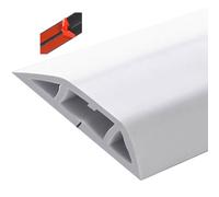 Protezione per cavi elettrici, Canalina passacavi autoadesiva semicircolare in PVC verniciabile, multicolore, 20-50 mm(White-50mm(1-97/100in))