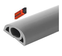 Protezione per cavi elettrici, Canalina passacavi autoadesiva semicircolare in PVC verniciabile, multicolore, 20-50 mm(Grey-1-20mm(79/100in))