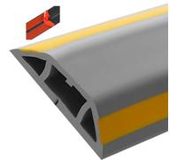 Protezione per cavi elettrici, Copertura for cavi a pavimento semicircolare autoadesiva in PVC, canalina for cavi multicolore, diverse misure(Grey-1-50mm(1-97/100in))