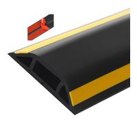 Protezione per cavi elettrici, Copertura for cavi a pavimento semicircolare autoadesiva in PVC, canalina for cavi multicolore, diverse misure(Black-40mm(1-57/100in))