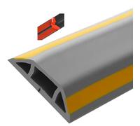 Protezione per cavi elettrici, Copertura for cavi a pavimento semicircolare autoadesiva in PVC, canalina for cavi multicolore, diverse misure(Grey-1-40mm(1-57/100in))