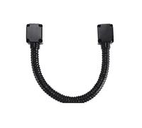 Protezione Per Cavo Porta Protezione for manicotto porta cavo di controllo accessi a montaggio esposto, tubo in legno e metallo, anello, testa in lega zinco 304(Black)