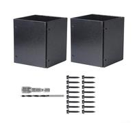 Protezione per colonna regolabile in acciaio al carbonio per cassette postali e pali di recinzione, con design rialzato per proteggere dall'erosione e dalle attrezzature da giardinaggio (2 set)