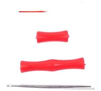Protezione per dita in silicone per arco ricurvo - morbida linguetta salva-dita - protezione per passeggiate - nero, rosso, verde, 3 cm, confezione da 8 (rosso)