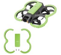 Protezione per elica + custodia posteriore per DJI Avata 2, anello protettivo in silicone anti-collisione, antigraffio, protezione per drone (anello paraurti verde + cover posteriore)