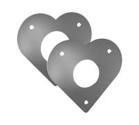 Protezione per fori per casetta per uccelli, confezione da 2 pezzi, in alluminio a forma di cuore, 28 mm 32 mm, piastra protettiva per nido, previene altri animali, ricambio per ingresso casetta per