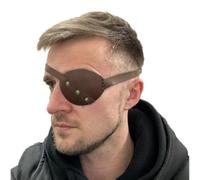 Protezione per gli occhi dei pirati, regolabile, in pelle PU, gioco di