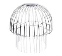 Protezione per grondaie, in acciaio inox, per grondaie, detriti, foglie, fango e fango, rete di protezione per le foglie dei sistemi di grondaia (160 mm)