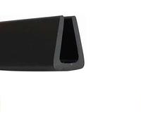 Protezione per i bordi, Canale in Gomma a U 3,28Ft Striscia di Sigillatura for Bordo Isolante in Gomma a Fondo Piatto Nero, for Insonorizzazione di Finestre e Porte,4x10mm(7mm x 10mm)