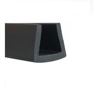 Protezione per i bordi, Canale in Gomma a U 3,28Ft Striscia di Sigillatura for Bordo Isolante in Gomma a Fondo Piatto Nero, for Insonorizzazione di Finestre e Porte,4x10mm(14mm x 12mm)