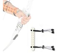 Protezione per Il Braccio da Tiro con L'arco, Protezione Regolabile per Il Braccio da Tiro con L'arco Unisex, Protezione per L'avambraccio da Tiro con L'arco(White)