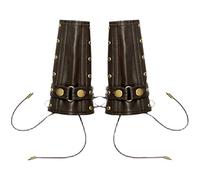 Protezione per il Braccio Punk Steampunk Vintage Coffee Leather Rivet Arm Accessorio Guard per Uomo e Donna