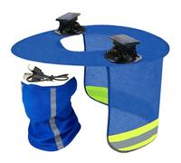 Protezione per il collo del casco - Custodia protettiva a tesa piena, ventola a energia solare | Design durevole, creativo e moderno, attrezzatura di sicurezza durevole per costruzione, tetto