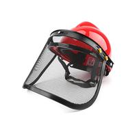 Protezione per il viso con supporto, visiera in filo di acciaio per la sicurezza del cappello durante il taglio del giardino o il taglio del legno, giardinaggio, attrezzature di sicurezza, protezione