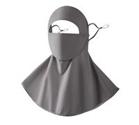 Protezione per il viso UV, maschera da sole traspirante con fasce per le orecchie regolabili, paralume riutilizzabile per tennis, giardinaggio, ciclismo, grigio., Siehe Beschreibung