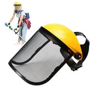 Protezione per il viso, visiera protettiva per motosega, supporto per la testa regolabile con filo, decespugliatore per la protezione del viso, visiera adattatore per casco, protezione da giardino