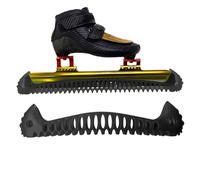 Protezione per lame per pattini da ghiaccio - 1 paio di coperture elastiche e morbide in microfibra | Protezioni per lame assorbenti antiruggine | per pattinaggio per giovani e adulti