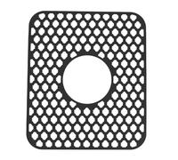 Protezione per lavello Tappetino in silicone antiscivolo resistente al calore per la parte inferiore del lavello con scarico centrale Lavello in porcellana in acciaio inossidabile (Nera)