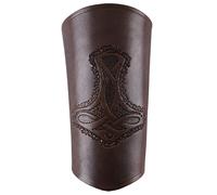 Protezione Per Le Braccia In Pelle Con Martello Di Thor, Lungo