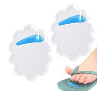 Protezione per le dita dei sandali con cordino, protezione per le dita dei piedi, lavabile, autoadesiva, trasparente, ammortizzante, antiscivolo, per uomini e donne, viaggi all'aperto