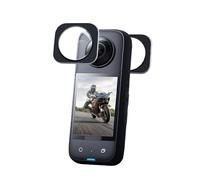 Protezione per lenti in vetro temperato ottico per fotocamera sportiva Insta360 X3, protezione per schermo in vetro ottico con pellicola protettiva per lenti (anteriore +posteriore)
