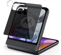 Protezione per lo schermo privacy + protezione per obiettivo della fotocamera per Motorola Razr 50 Ultra (2024), pellicola flessibile anti-spia 9H durezza (A Set, For Motorola Razr 50 Ultra (2024))