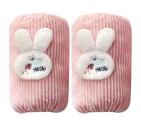Protezione per maniche a cartoni animati, bellissime protezioni per polsini per bambini, morbide ed elastiche, con coniglio cartoni animati, per l'arte del disegno a scuola, Colore: rosa., Siehe
