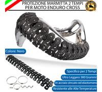 PROTEZIONE PER MARMITTA SCARICO NERO PER KAWASAKI KL SM 125 2T ARMADILLO