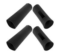Protezione per Microfono Portatile in Silicone Nero 13,5x3,8x3,8cm | Set da 2, Presa Sicura e Design Elastico, per Aste e Manici Durante Eventi e Servizi