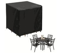 Protezione per mobili da esterno, 140 x 130 x 100 cm (L x P x A), tessuto Oxford 420D, impermeabile, antivento, anti-UV, rettangolare, con fibbie, coulisse