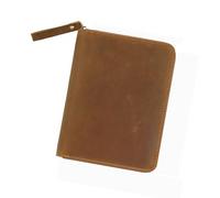 Protezione per notebook in pelle con cerniera e slot per penna per 8,9 x 14,9 cm, copertine per quaderni con cerniera