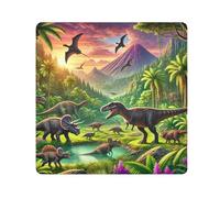 Protezione per obiettivo della fotocamera digitale, 45 cm, motivo: dinosauri al tramonto, borsa cosmetica in panno magico per obiettivo della fotocamera