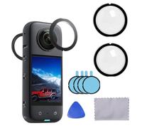 Protezione per Obiettivo per X3, Protezioni Lenti Premium, Dual Lens Guards Durevoli e Trasparenti, Anti-Graffio e Anti-Polvere, Accessori per Insta 360 X3 con Montaggio Facile