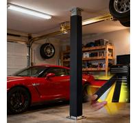 Protezione per pali da garage per pilastri quadrati/rettangolari, per tutte le condizioni atmosferiche, per pallacanestro, calcio, campi da pallavolo, altezza 1,8 m, copertura su 4 lati