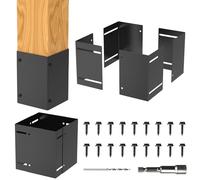 Protezione per pali resistente, portata regolabile da 8,3 a 15,2 cm, antiruggine, staffa di protezione impermeabile per recinzioni di terrazze, cassette postali in legno, pergole e gazebo