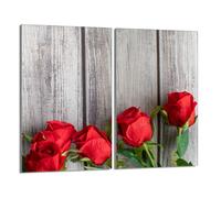 Protezione per piano cottura in vetro 2x30x52 Rose
