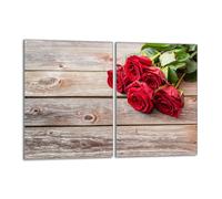 Protezione per piano cottura in vetro 2x40x52 Rose