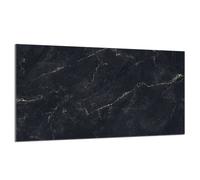 DarHaus Piastra di copertura 90 x 52 cm copertura piano cottura a induzione universale in ceramica per piatti da cucina paraspruzzi tagliere in vetro temperato, decorazione, Marmo nero