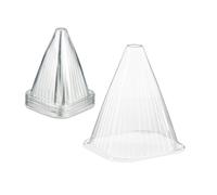 Relaxdays Protezioni per Piante, Set 32 Coni Protettivi Antilumaca e Anti Gelo, Piantine, 22x19x19 cm, PVC, Trasparente