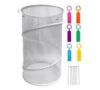 Protezione per Piante da Animali - Rete da Giardino Rotonda Riutilizzabile Pieghevole con ed Etichette, Copertura Traspirante per Piante per Stagione Invernale, Patio, Cortile,