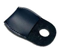 Protezione per pollice in pelle, protezione durevole per dita resistente al taglio, copertura nera per intaglio del legno e progetti fai da te, 81 x 51 mm