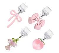 Protezione per porta USB C - Pendente estetico Bowknot, tappo universale per foro di ricarica | Tappo decorativo antipolvere per smartphone, notebook, tablet, e-reader, pendolari, biblioteca, uso quot