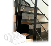 Protezione per Scale 6/7/8 Pezzi Protezioni Autoadesive Gradini, Ideali | Tavolette di Alzata a L Personalizzabili, Senza Bisogno di Forare, per Riempire Lo Spazio Tra(8Pcs,W80xH18cm (32x7in))